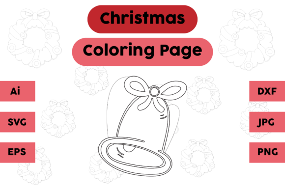Christmas Coloring Page - Bell 10: A Versatile Graphic for Publishers
