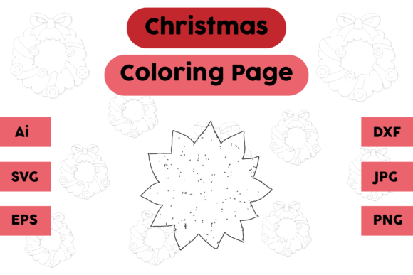 Christmas Coloring Page - Decoration 24: A Versatile Graphics Asset