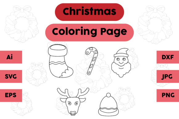 Christmas Coloring Page Design Set: A Graphics Must-Have