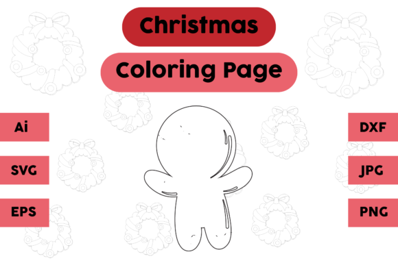 Christmas Coloring Page - Ginger 04: A Versatile Graphics Asset