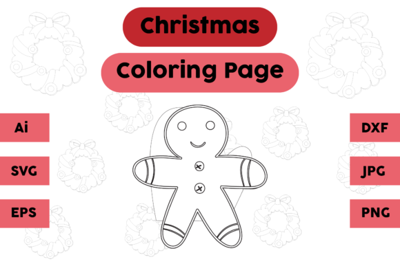 Christmas Coloring Page - Ginger 05: A Versatile Graphics Asset
