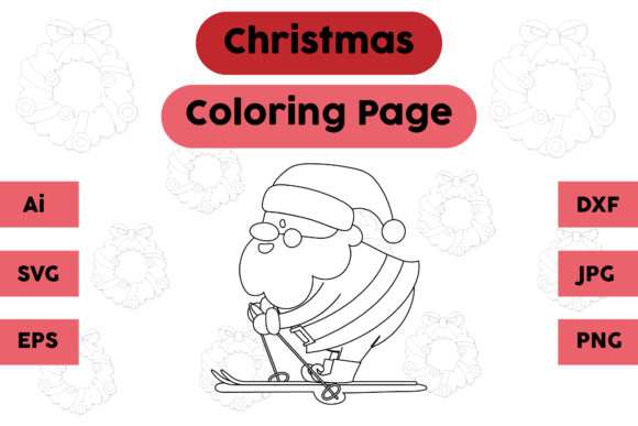 Christmas Coloring Page - Santa Claus 04: A Festive Graphics Asset