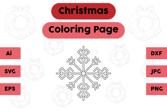 Christmas Coloring Page - Snow 01: A Versatile Graphics Asset