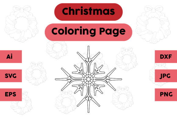 Christmas Coloring Page - Snow 05: A Festive Graphics Gem