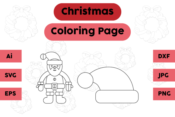 Christmas Coloring Pages Hat Santa Set: A Graphics Review