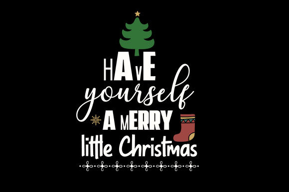 Christmas Graphics for Crafts: Merry Little Christmas SVG