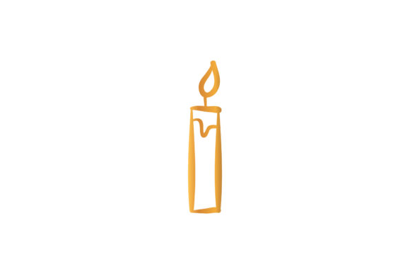 Christmas Icon Candle Gold Vector: Perfect for Festive Graphics and Icons