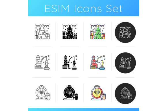 Christmas Time Icons Set: Perfect for Festive Branding