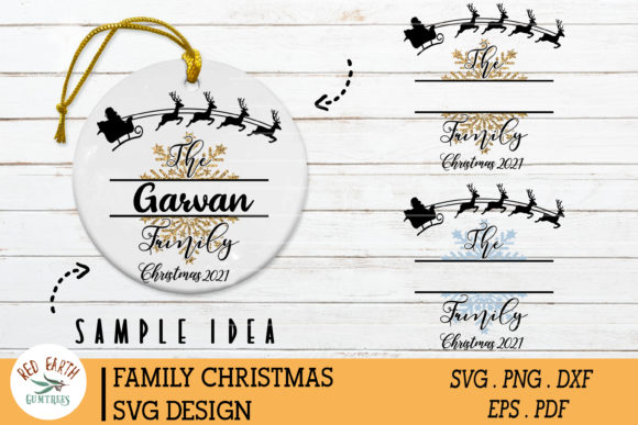 Family Christmas Monogram Frame: A Crafty Graphic for Holiday Content