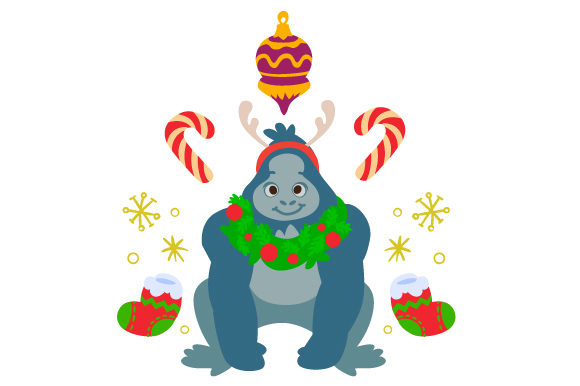 Festive Gorilla: A Charming Addition to Christmas Crafts