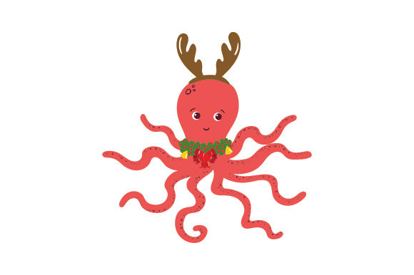 Festive Octopus: A Christmas Crafts Design for Creative Marketing