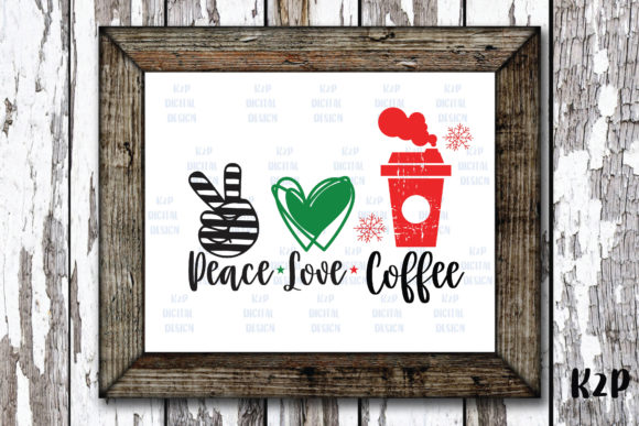 Peace Love Coffee Christmas: A Versatile Graphics Asset for Crafts