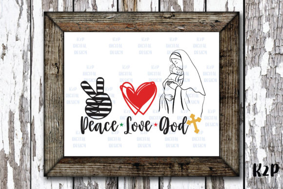 Peace Love God Christmas: A Festive Graphics Asset for Crafts