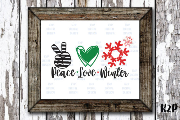 Peace Love Winter Snowflake Christmas Design Review