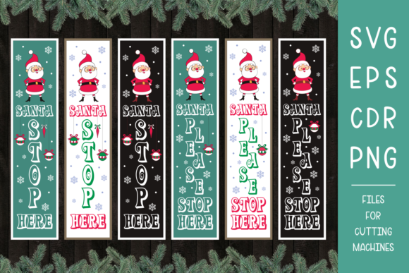 Review: Santa Stop Here. Christmas Porch Sign for Graphics and Crafts