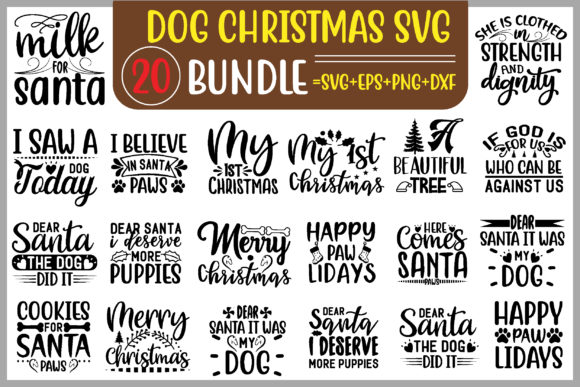 Unleash Festive Charm with Dog Christmas Design Bundle
