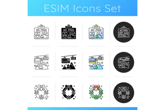 Winter Fun Icons Set: Perfect Graphics for Seasonal Content